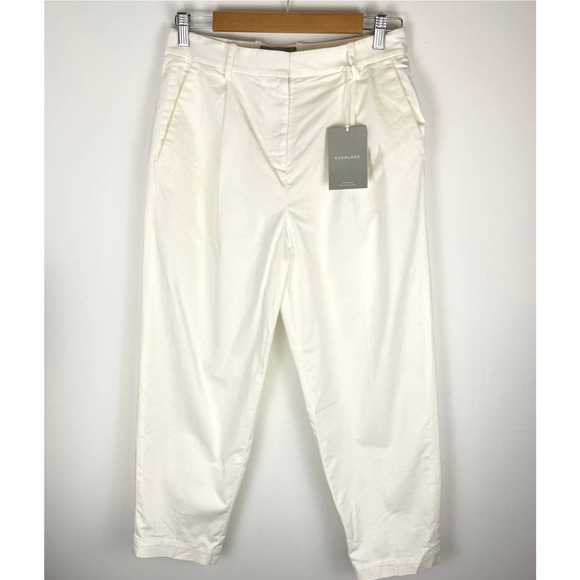 Everlane The Slouchy Cropped Chino Pant In Off White Size 2 New - Picture 3 of 15